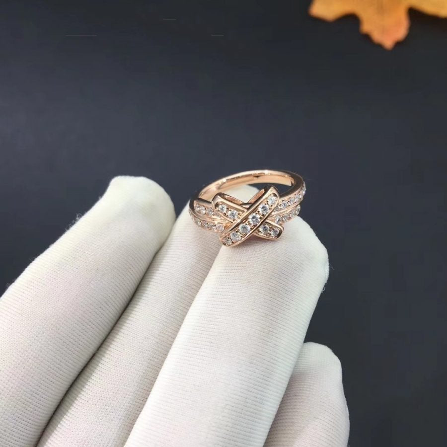 Chaumet Jeux de Ring Pink Gold Cubic Zirconia