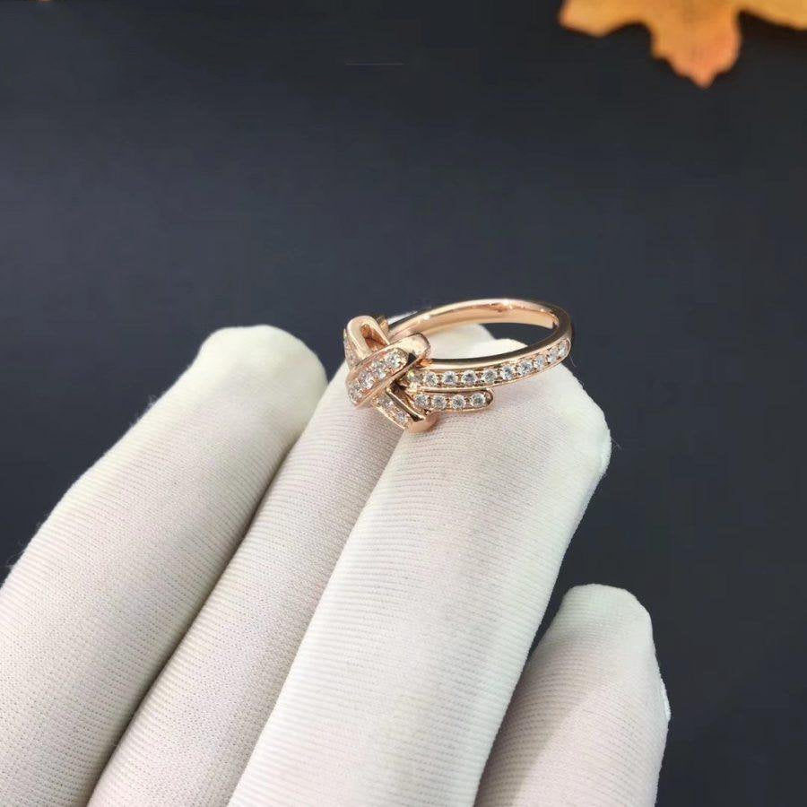 Chaumet Jeux de Ring Pink Gold Cubic Zirconia