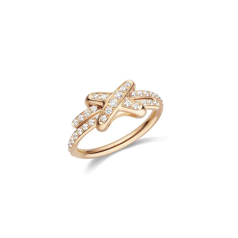 Chaumet Jeux de Ring Pink Gold Cubic Zirconia