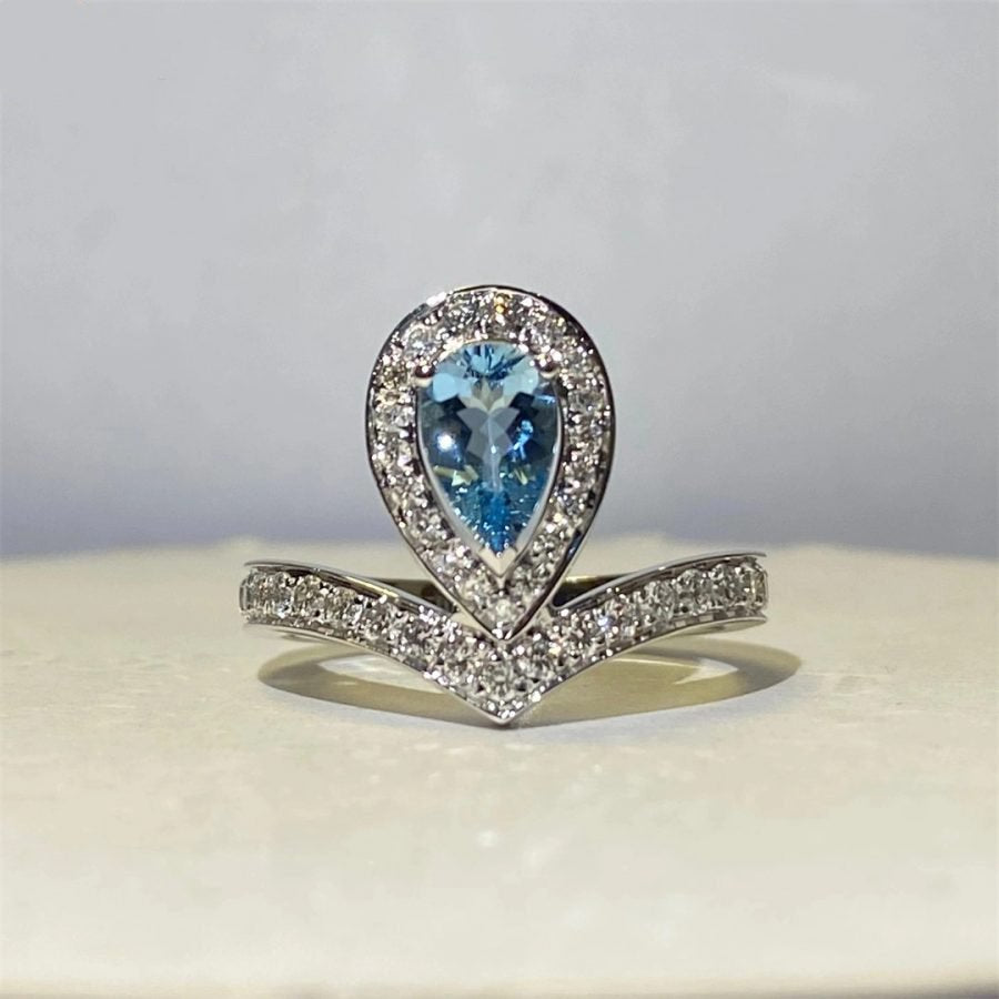 Chaumet Josephine Ring Turquoise Silver Cubic Zirconia