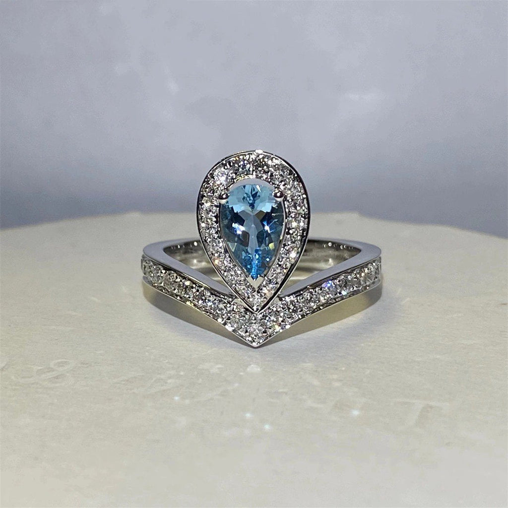 Chaumet Josephine Ring Turquoise Silver Cubic Zirconia