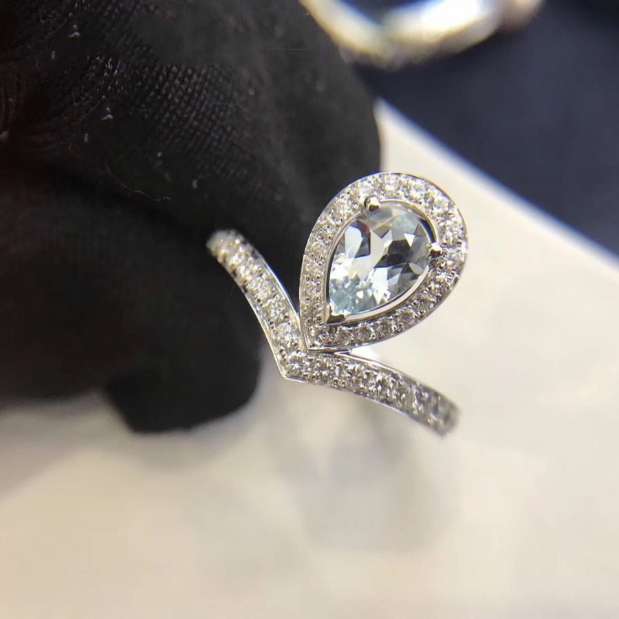 Chaumet Josephine Ring Turquoise Silver Cubic Zirconia