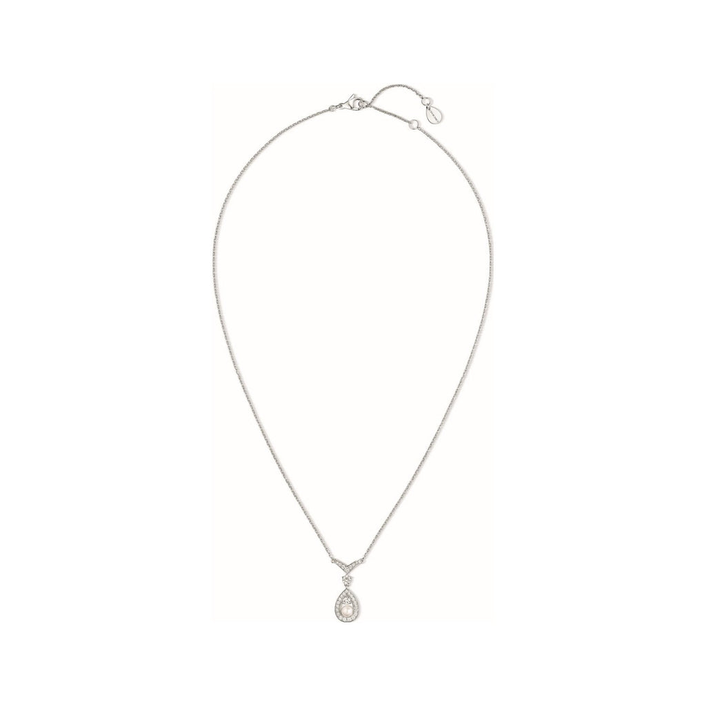 Chaumet Josephine White MOP Silver Cubic Zirconia Necklace
