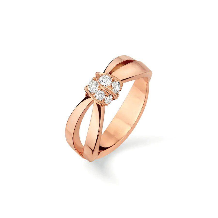 Chaumet Liens Ring Pink Gold Cubic Zirconia