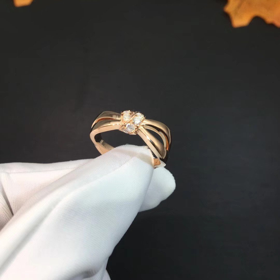 Chaumet Liens Ring Pink Gold Cubic Zirconia