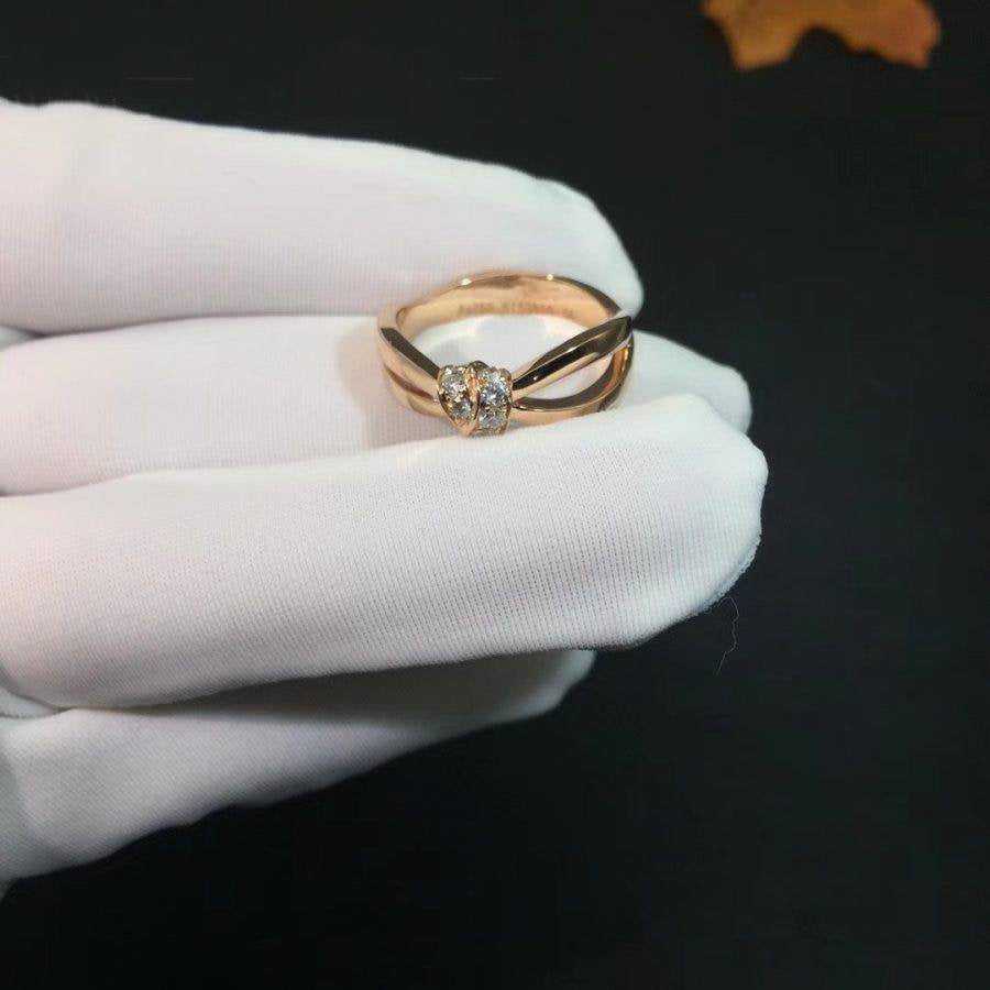 Chaumet Liens Ring Pink Gold Cubic Zirconia