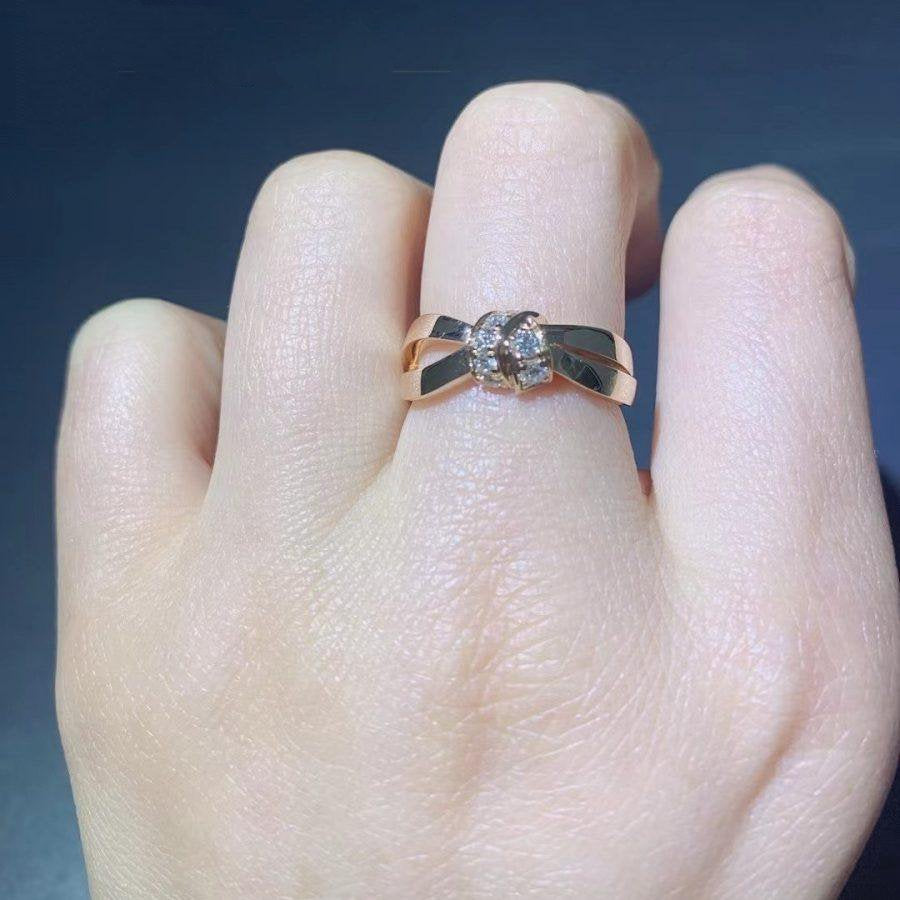 Chaumet Liens Ring Pink Gold Cubic Zirconia