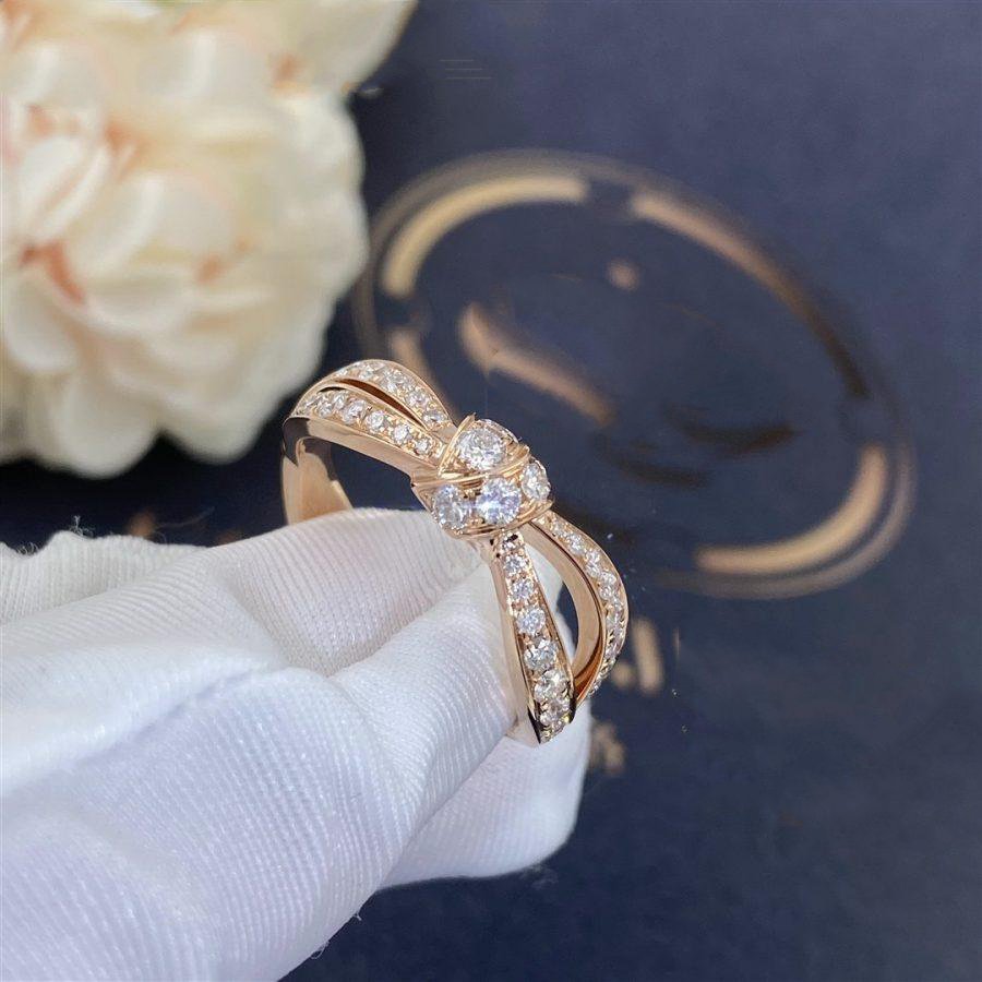 Chaumet Liens Pink Gold Cubic Zirconia Ring