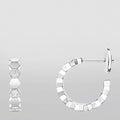 Chaumet Honee Silver Cubic Zirconia Hoop Earrings