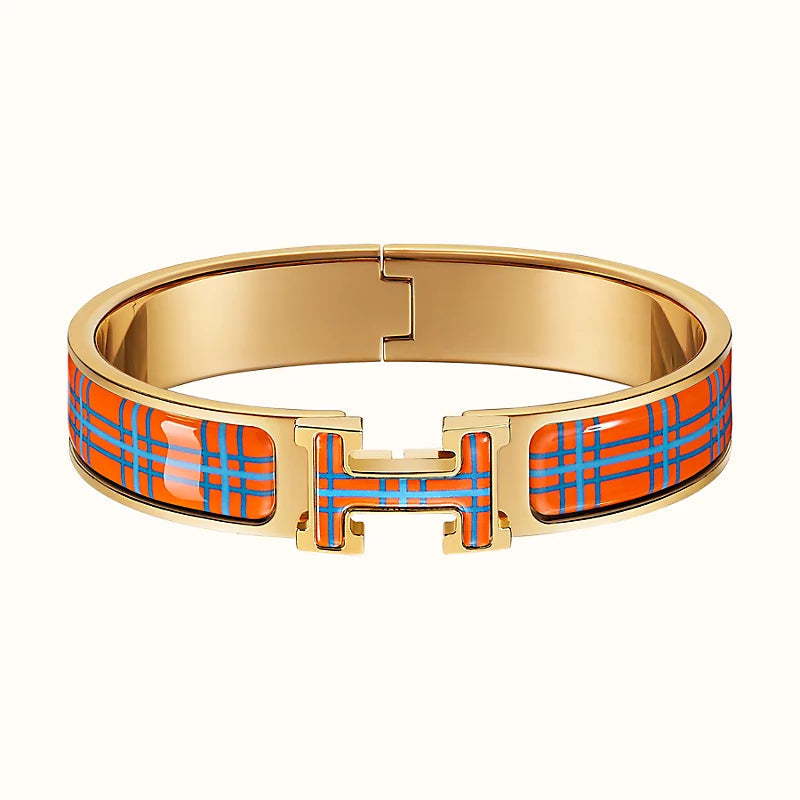 Hermes H Tartan Bracelet 12MM