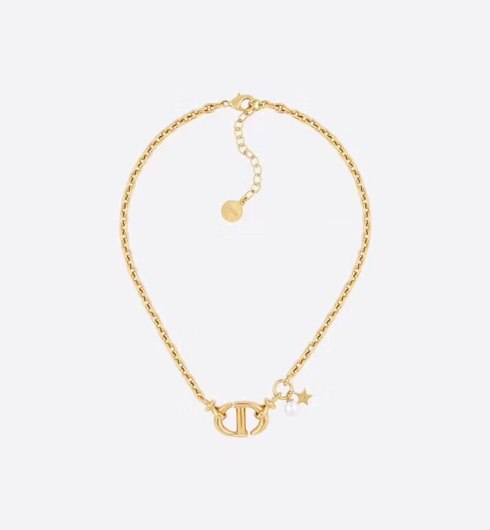 Dior CD Pendant MOP Star Gold Necklace