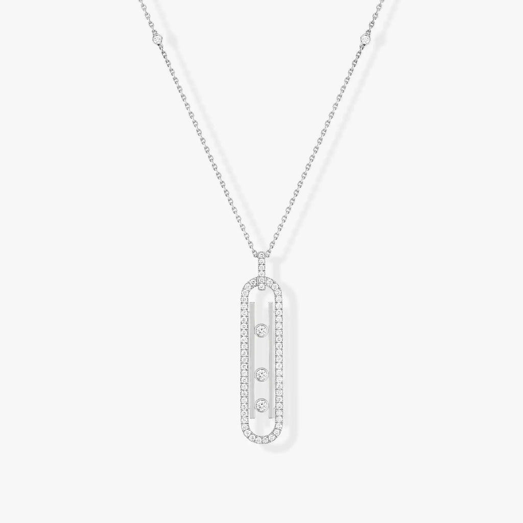 Messika Move 10th PM Silver Cubic Zirconia Necklace
