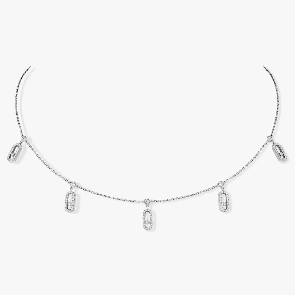 Messika Choker Move Uno Pampille Paved Silver Cubic Zirconia Necklace