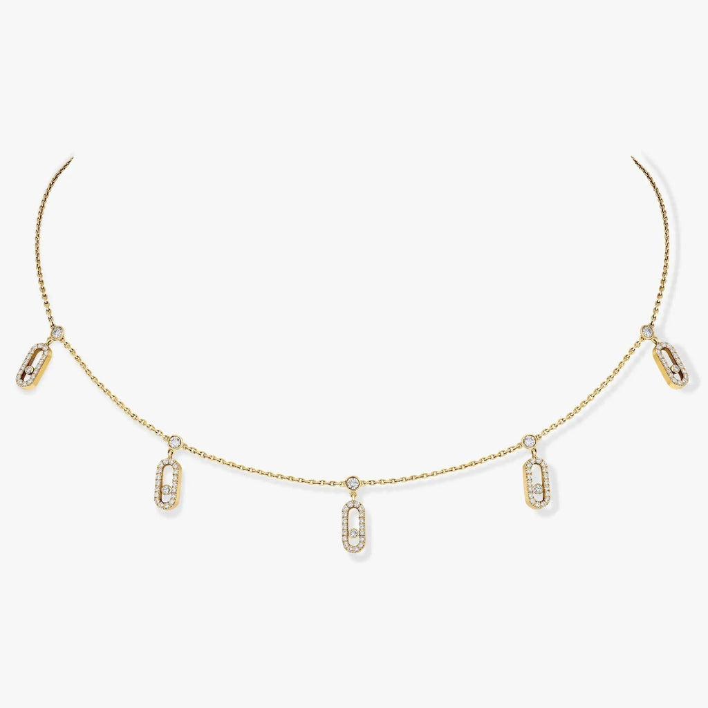 Messika Choker Move Uno Pampille Paved Gold Cubic Zirconia Necklace