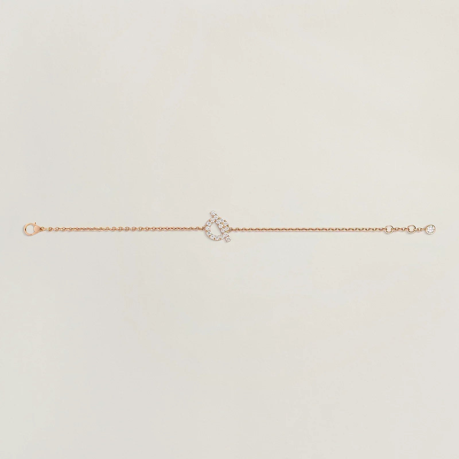 Hermes Finesse Pink Gold Cubic Zirconia Bracelet