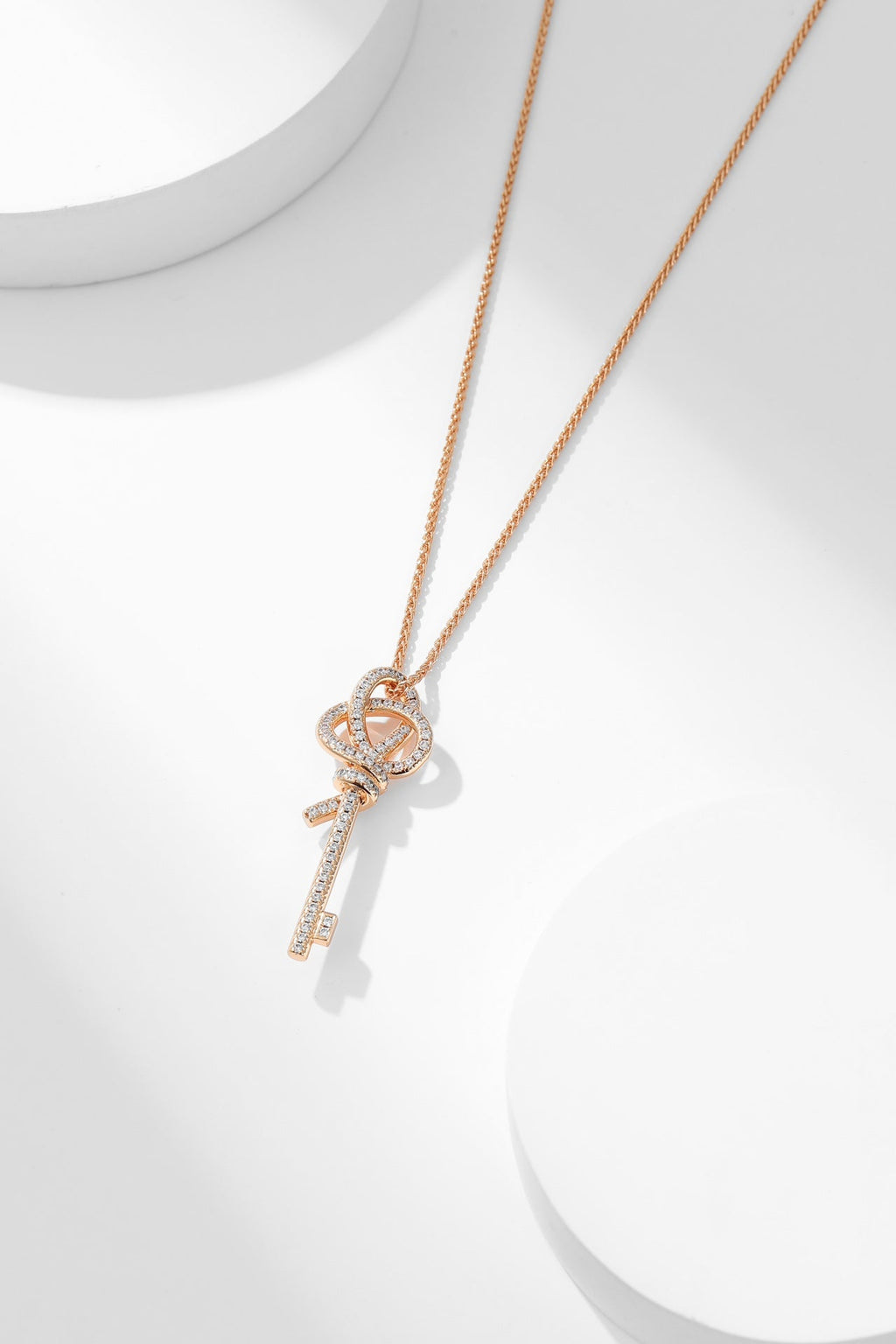 Tiffany Tiffan Key Woven Cubic Zirconia Necklace