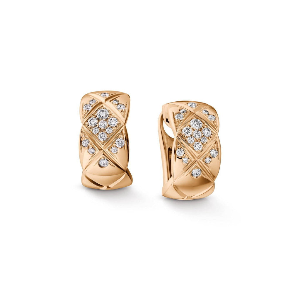 Chanel Crush Cubic Zirconia Pink Gold Earrings