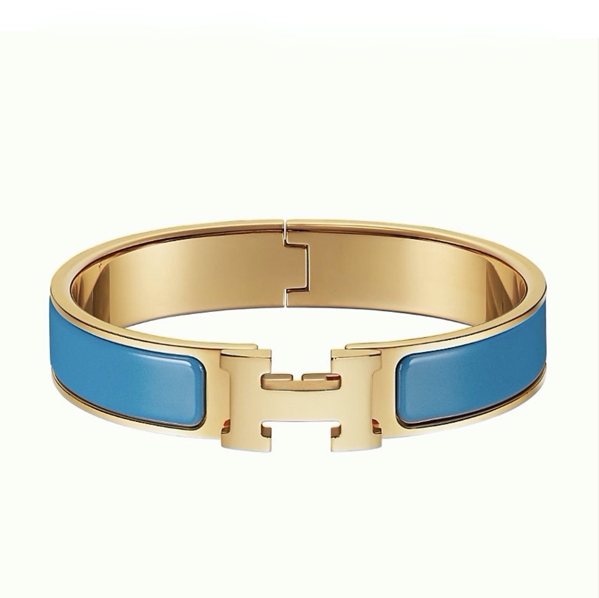 Hermes H Bracelet Turquoise 12MM