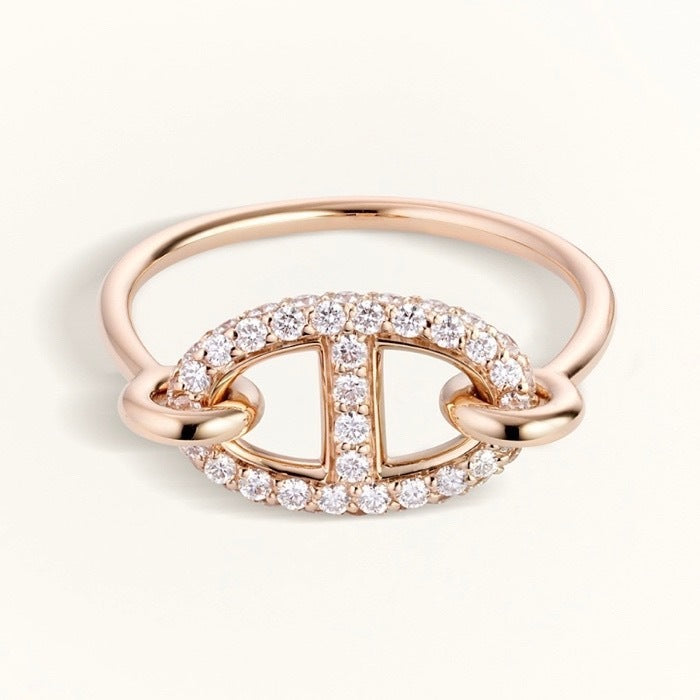 Hermes Ronde Small Cubic Zirconia Ring