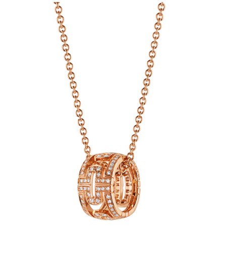 Bvlgari Parentesi Necklace Pink Gold Diamond