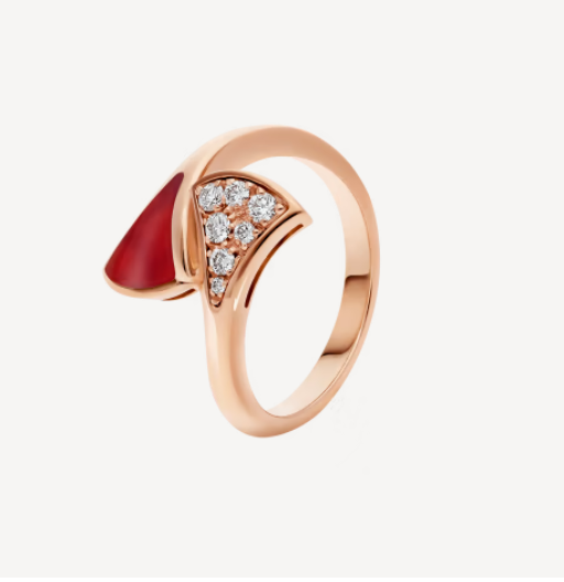 Bvlgari Dream Ring Pink Gold Cubic Zirconia