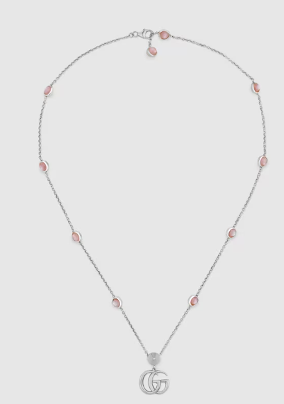 Gucci GG Double G Mother of Pearl Necklace