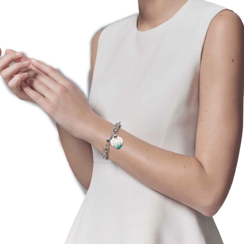 Tiffany Love Heart Return to Tif Silver Bracelet