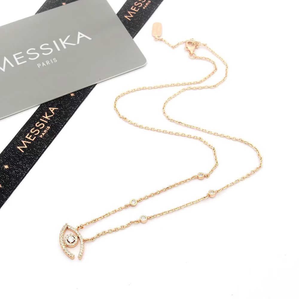 Messika Lucky Eye Paved Necklace Cubic Zirconia