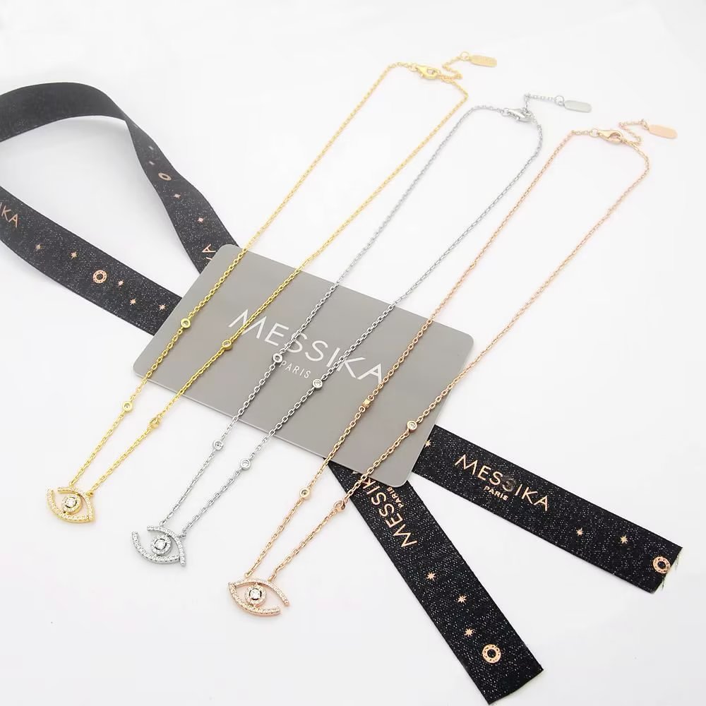 Messika Lucky Eye Paved Necklace Cubic Zirconia