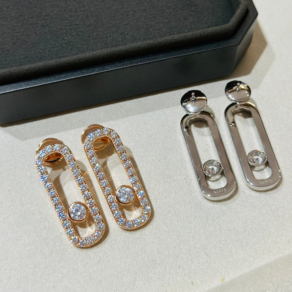 Messika Move Uno Medium Paved Cubic Zirconia Earrings