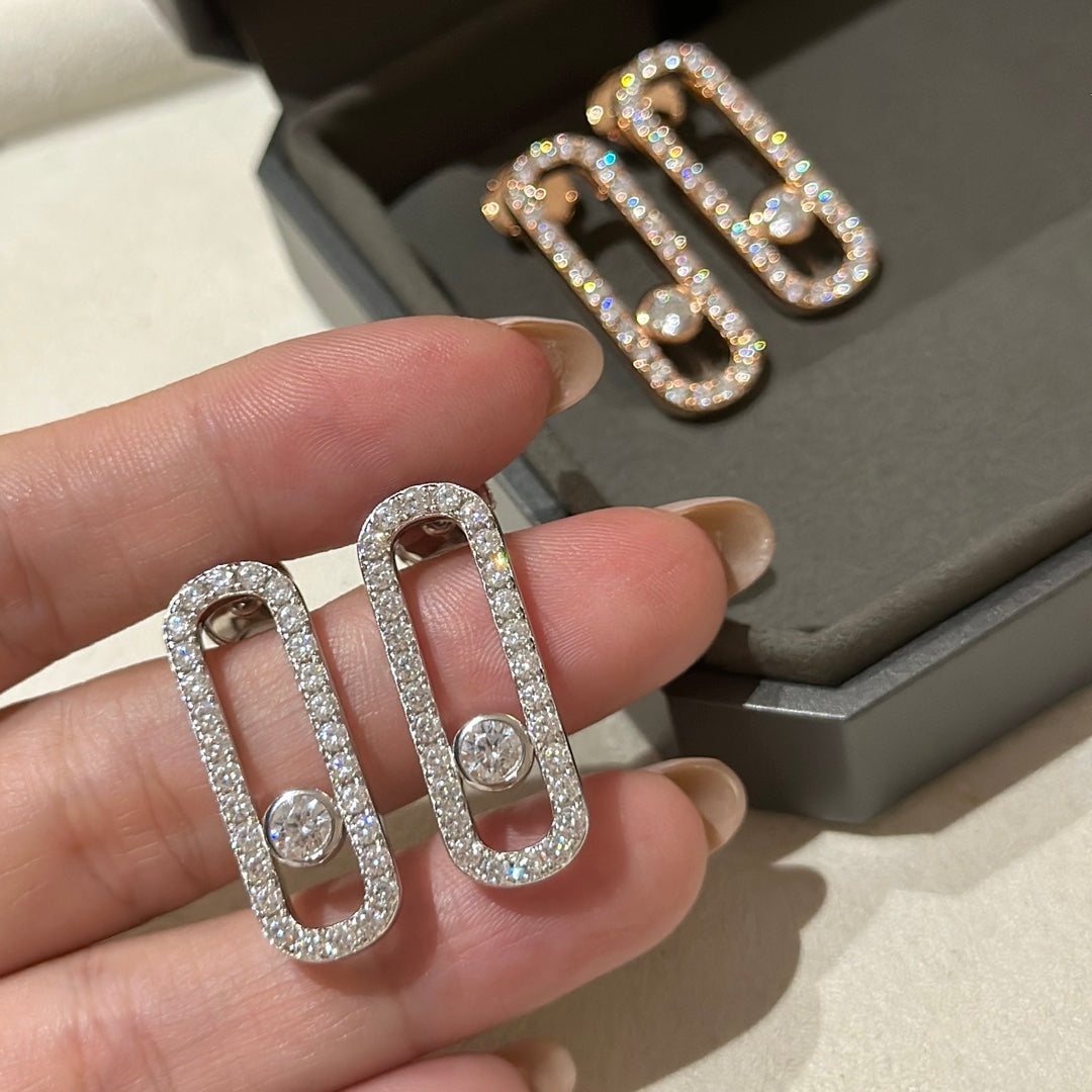 Messika Move Uno Medium Paved Cubic Zirconia Earrings