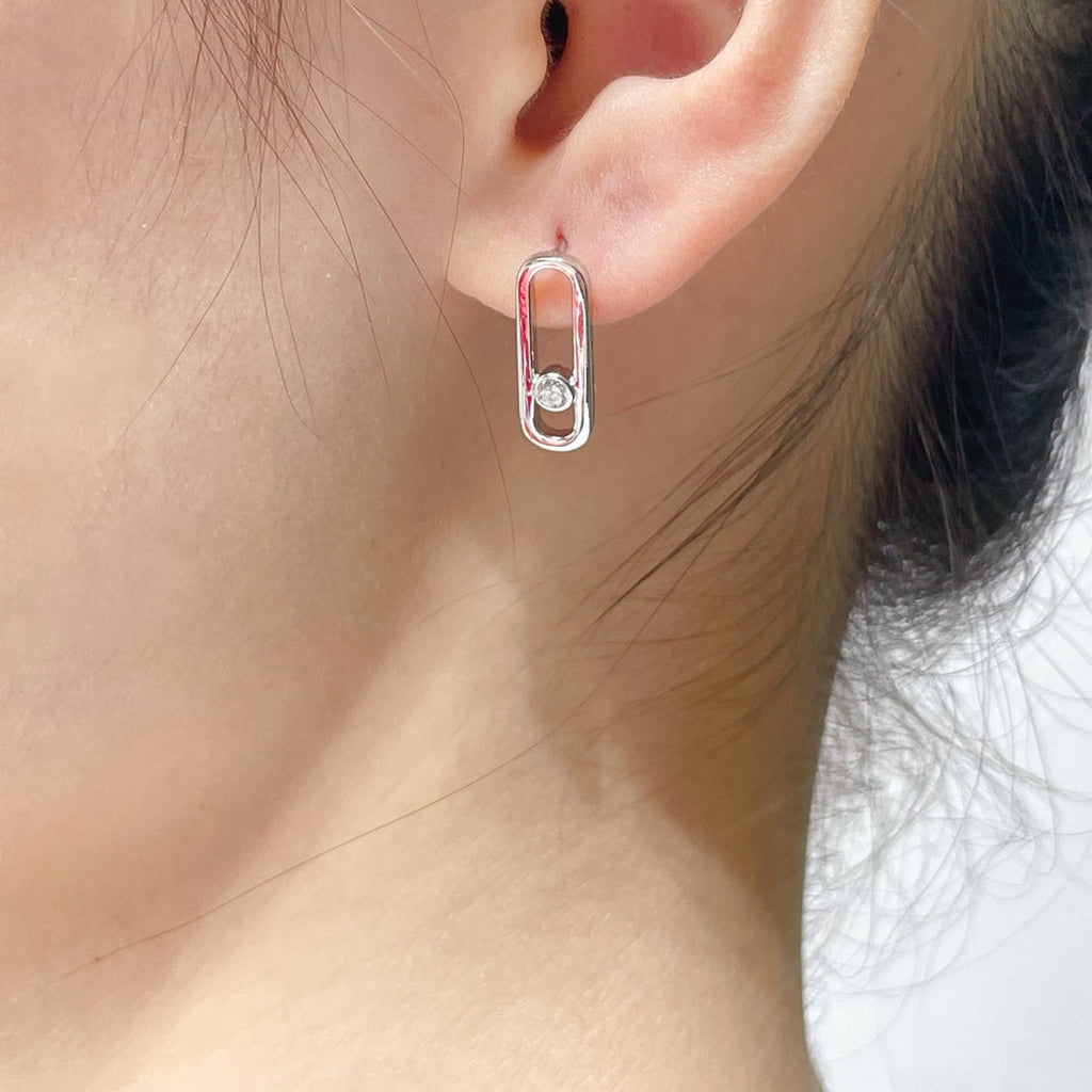 Messika Move Uno Small 1 Cubic Zirconia Earrings
