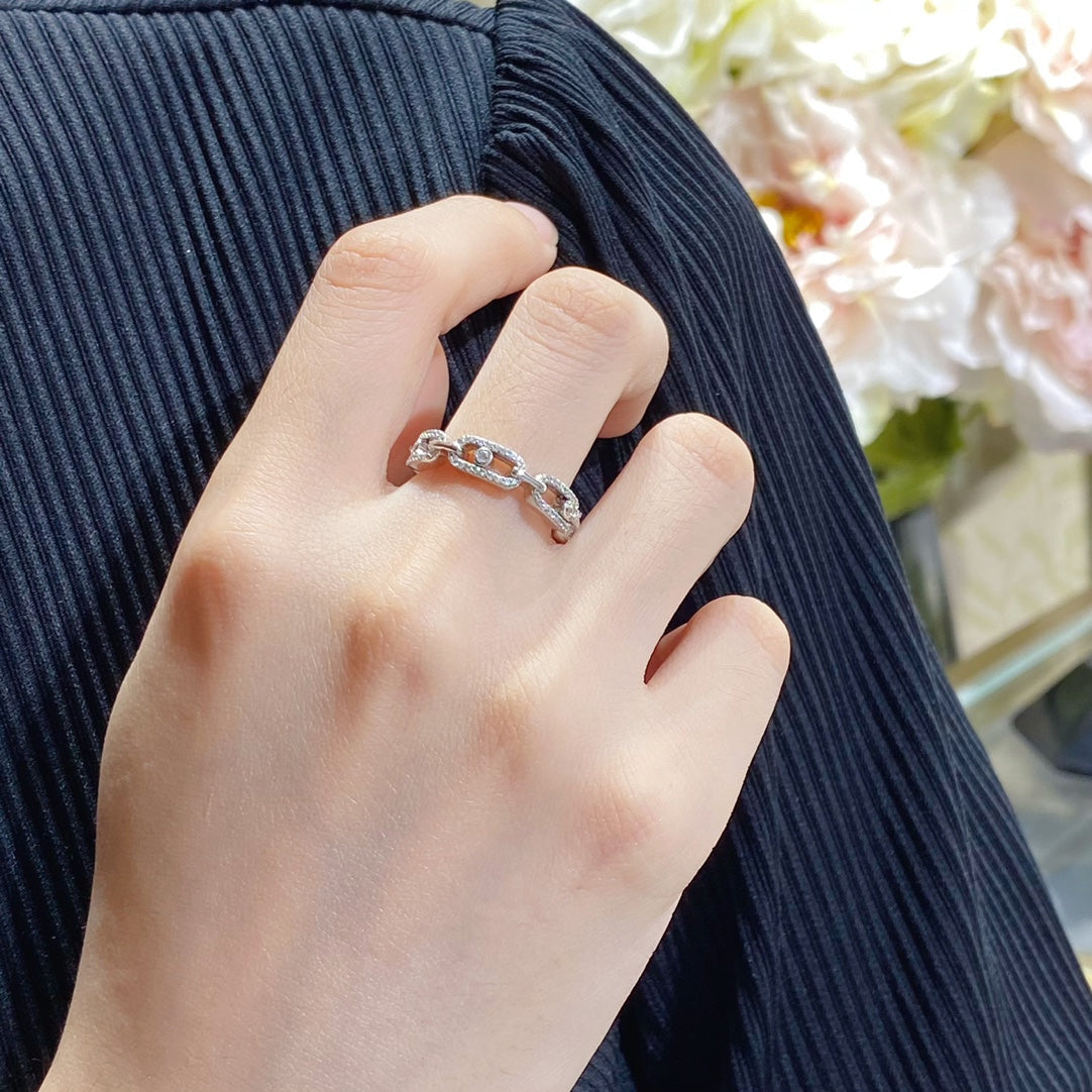 Messika Move Link Paved Cubic Zirconia Ring