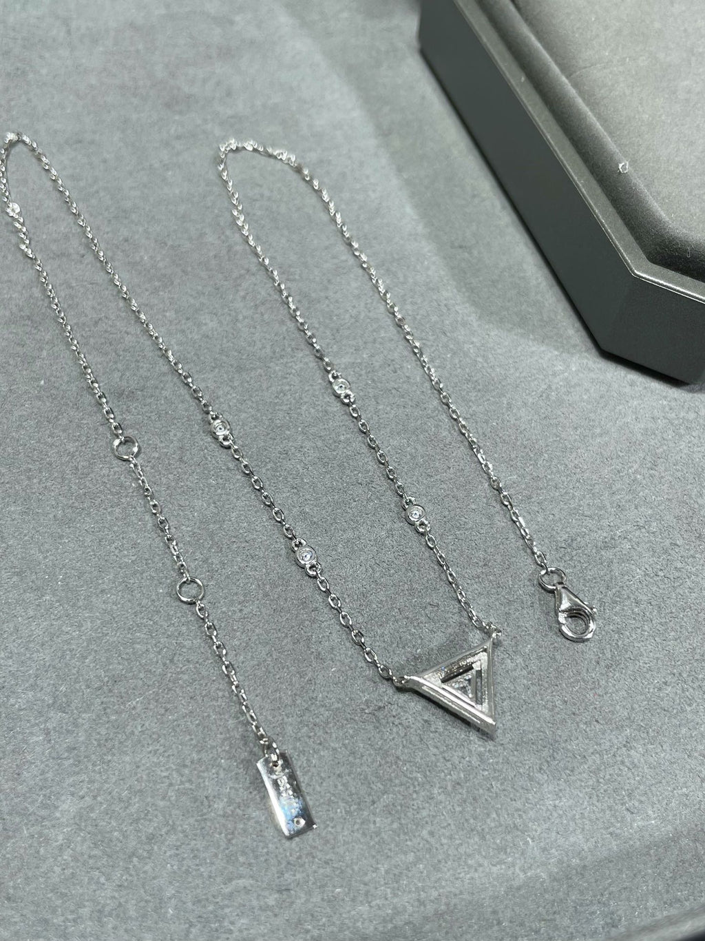 Messika Messik Triangle Cubic Zirconia Silver Necklace