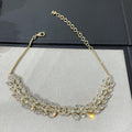 Chanel Double C Small Fragrant Wheat Ear Gold Cubic Zirconia Necklace