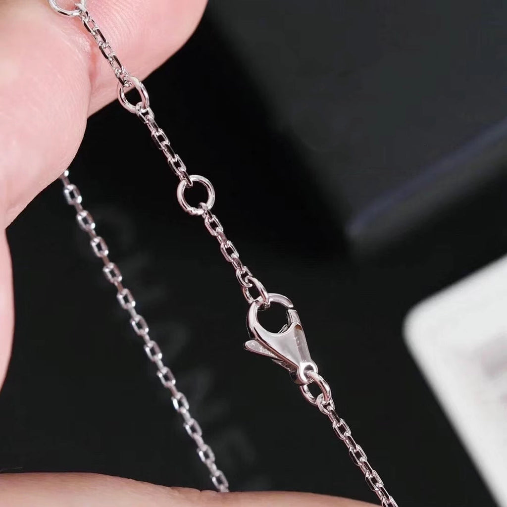 Chanel Ruban Bow Silver Cubic Zirconia Necklace