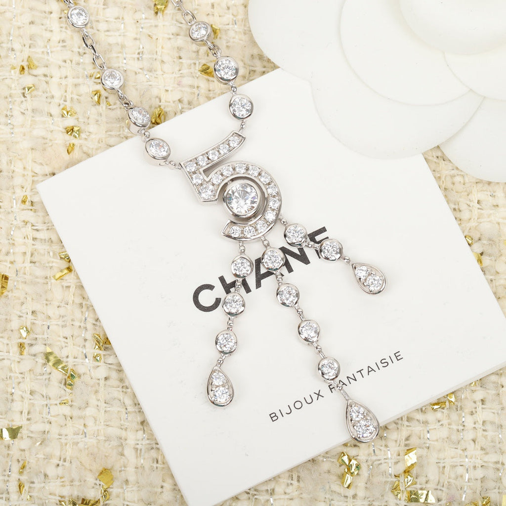 Chanel Eternal N5 Silver Cubic Zirconia Bracelet