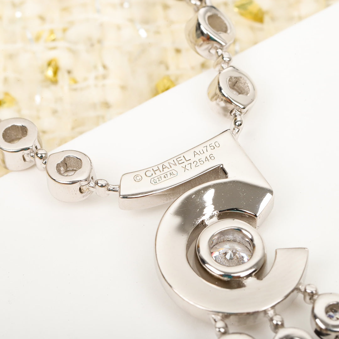 Chanel Eternal N5 Silver Cubic Zirconia Bracelet