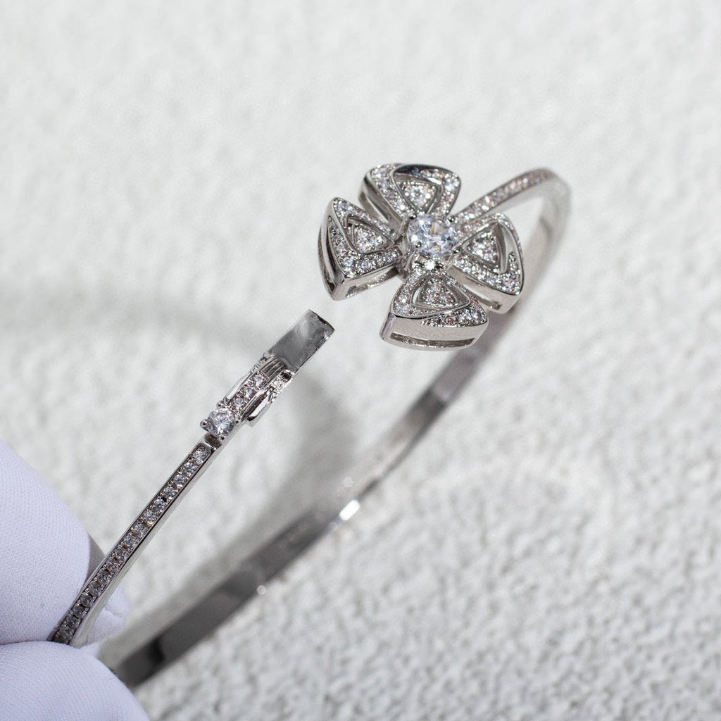 Bvlgari Fiorever Cubic Zirconia Silver Bracelet