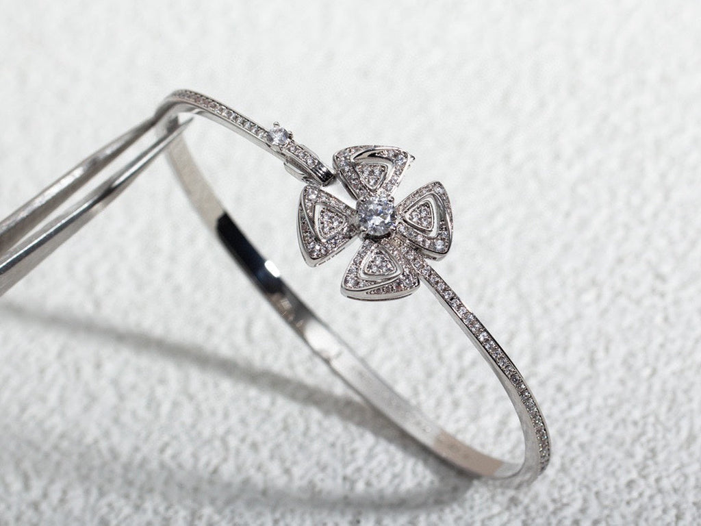 Bvlgari Fiorever Cubic Zirconia Silver Bracelet