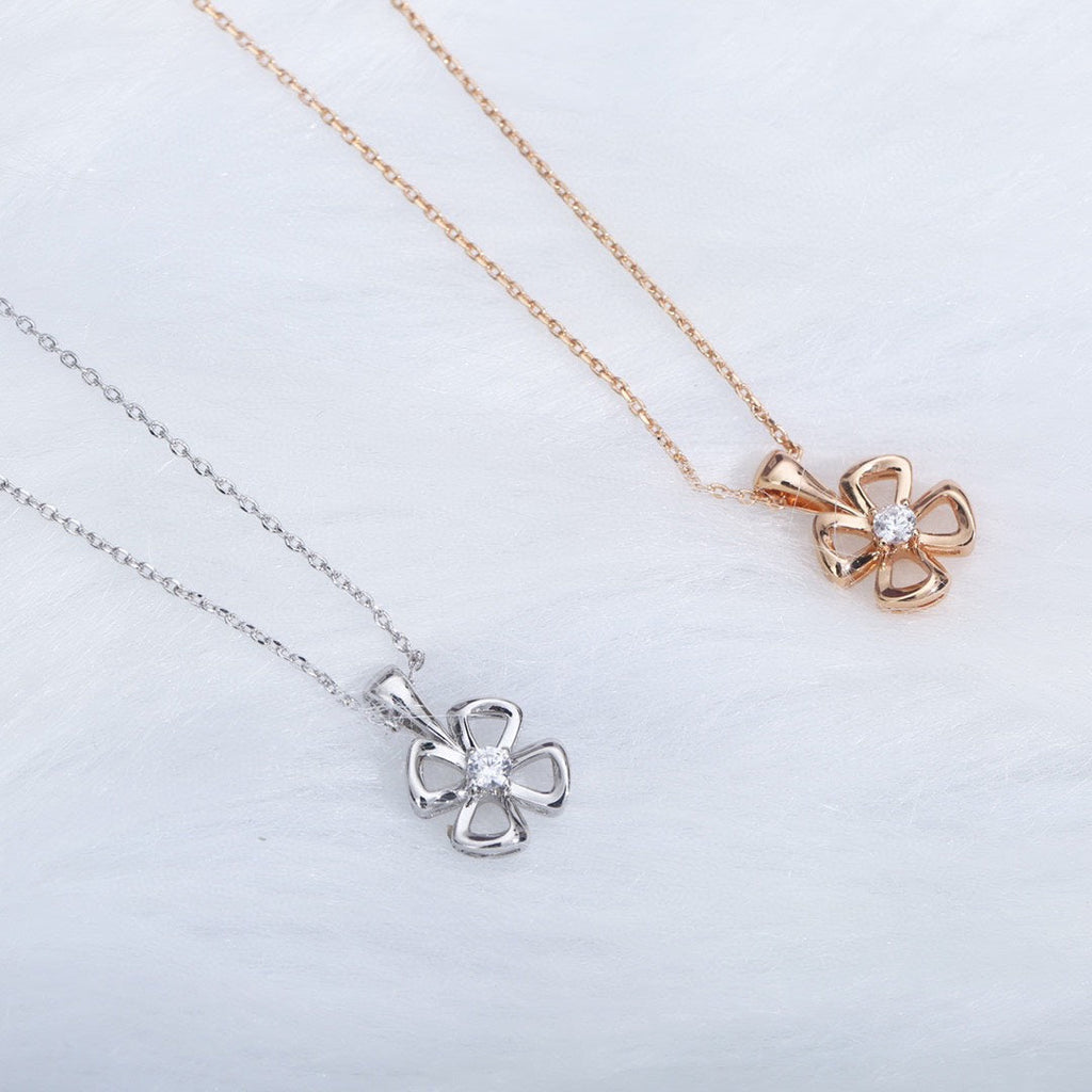Bvlgari Fiorever Necklace Cubic Zirconia Center