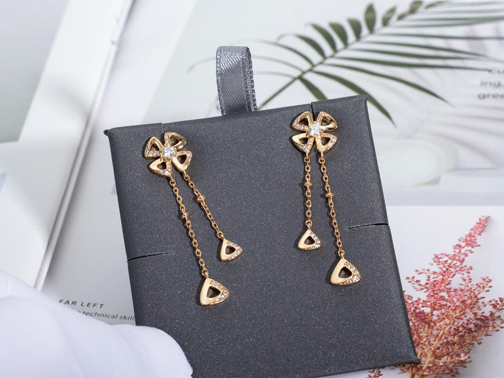 Bvlgari Fiorever Pink Gold Cubic Zirconia Earrings