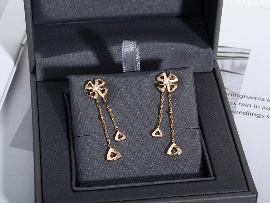 Bvlgari Fiorever Pink Gold Cubic Zirconia Earrings