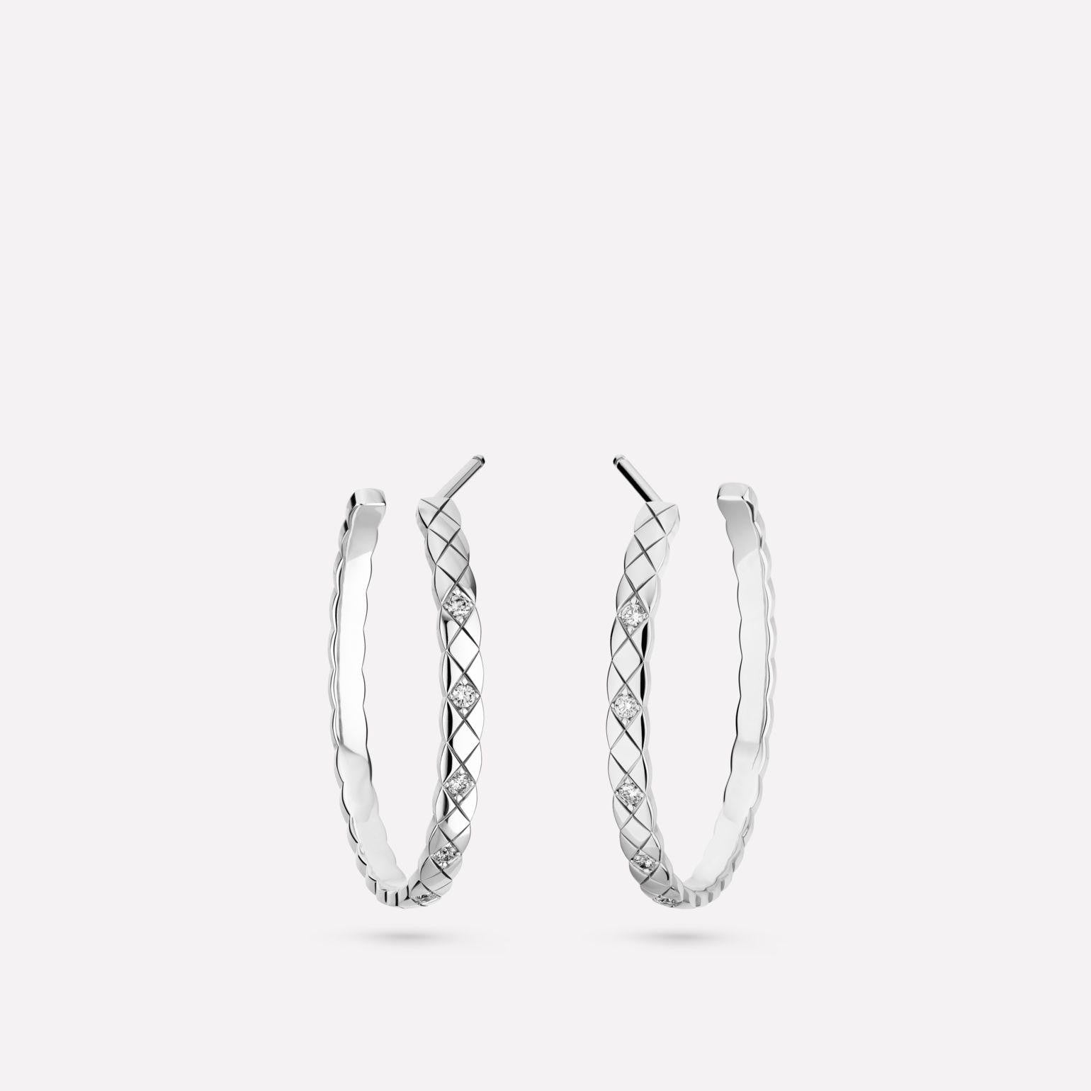 Chanel Crush Cubic Zirconia Hoop Earrings